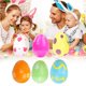 thumbnail image 2 of Ounissouiy 12 piezas de huevos de Pascua, conejito rellenable, adorno colgante artesanal, diseño abierto, huevo de plástico colorido para Juguetes Educativos, 2 of 6