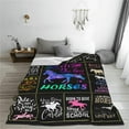 thumbnail image 6 of Horse Gifts for Girls,Horse Gifts for Women,Horse Blanket for Girls Women,Soft Flannel Horse Blankets,Horse Lovers Christmas Birthday Gifts Throw Blanket 50"X60", 6 of 6