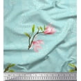 thumbnail image 1 of Soimoi Viscose Chiffon Fabric Animal Skin,Leaves & Pink Flower Print Fabric by Yard 42 Inch Wide, 1 of 1