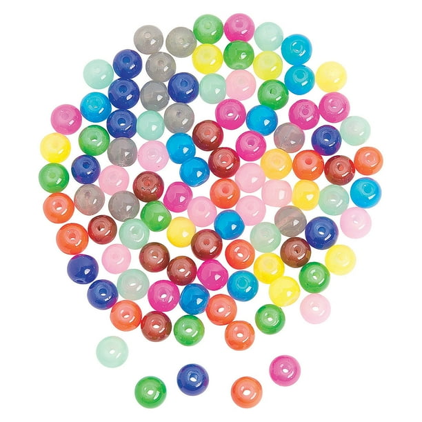 Assorted Glass Beads Craft Supplies 200 Pieces