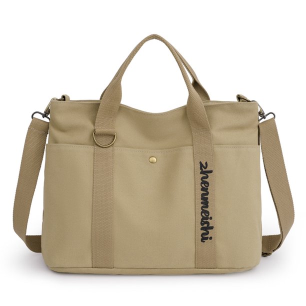 Bolso de hombro informal de moda con letras, bolso de mano sencillo de gran capacidad con combinación artística para mujer