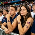thumbnail image 4 of 3 Pcs Football Temporary Tattoos Football Team Tattoos Footballs Face Stickers for Touch Down Party Decorations Sports Themed Party plies, 4 of 6