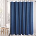 thumbnail image 4 of Cortina de ducha Amazer Bath con forma de gofre, tela azul marino, 180 x 180 cm, 4 of 9