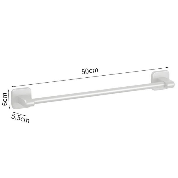 Toallero de aluminio sin perforación, organizador de toallas de baño, barra de toalla autoadhesiva, estantes de baño, barra de toalla de mano