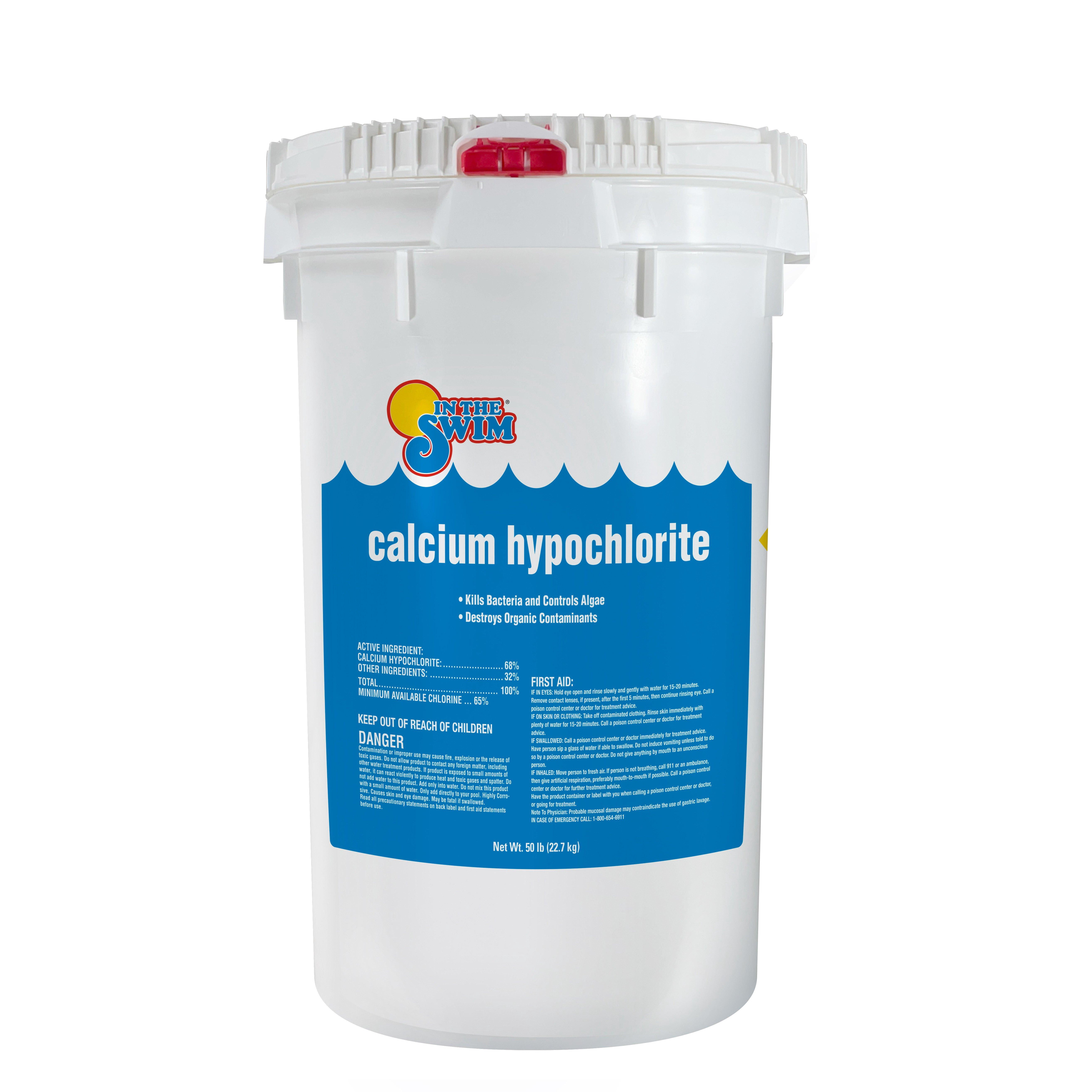 In The Swim Pool Shock – 68% Cal-Hypo Granular Sanitizer for Crystal Clear Water – Defends Against Bacteria, Algae, and Microorganisms - 50 Pounds 25230