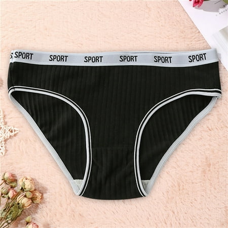 

CAICJ98 Womens Underwear Cotton Womens Underwear Cotton Underwear No Muffin Top Full Briefs Soft Breathable Ladies Panties For Women Black S