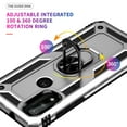 thumbnail image 6 of for Motorola Moto G Pure 6.5-inch Phone Case, Impact Resistant Metal Ring Magnetic Support Kickstand Drop Protector Cover for Motorola Moto G Pure 6.5-inch,Silver,For Moto G Pure, 6 of 16