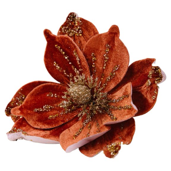 OADUKQ Fabric Christmas Flower Ornament, Decorative Party and Craft Accessory, Parties Gifts Crafts and Celebrations