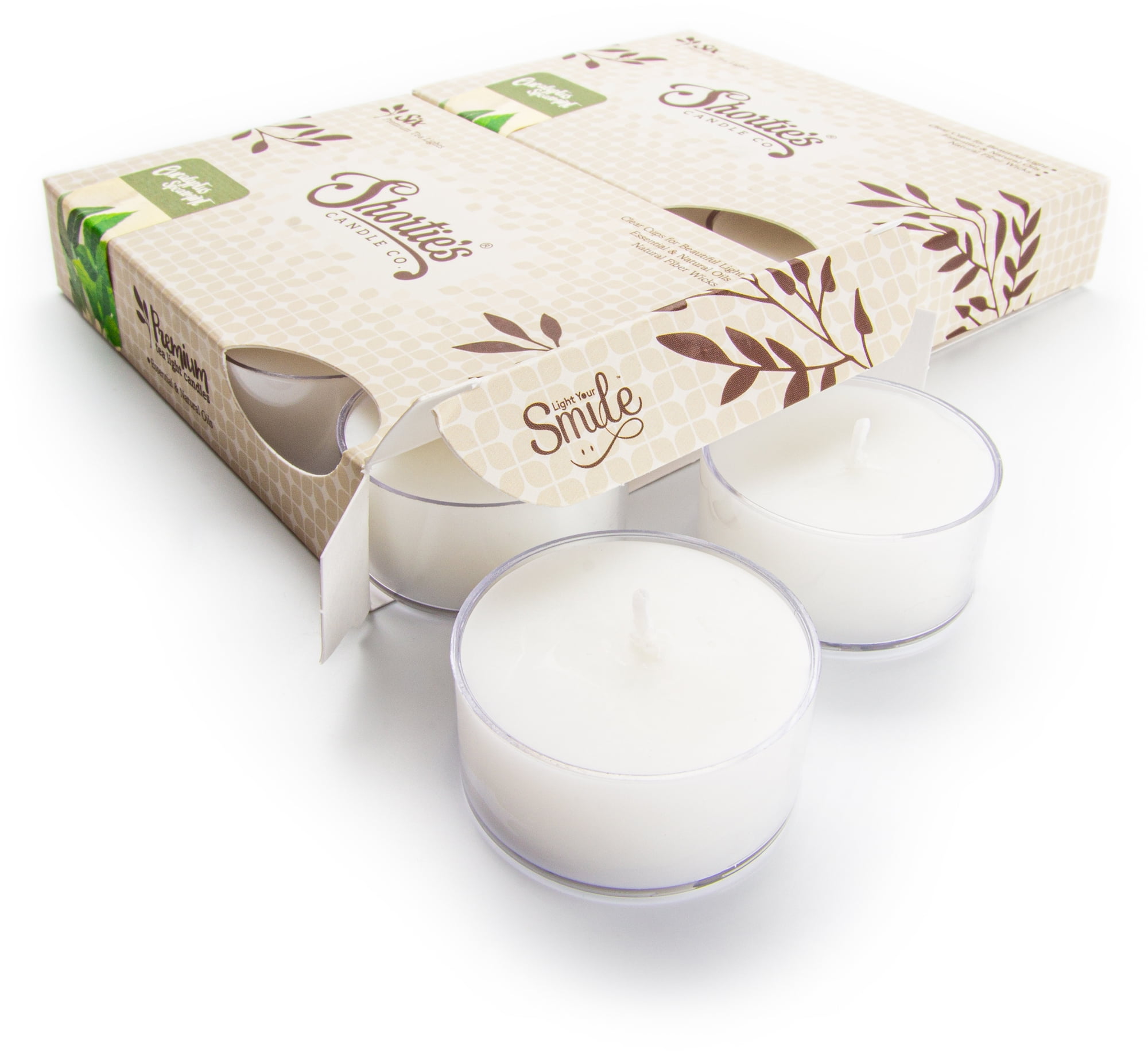 Eucalyptus Spearmint Tealight Candles Multi Pack - 12 White Premium Scented Tea Lights - Essential & Natural Oils - Shortie's Candle Company