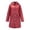 A004- Wine, variant on Outdoor Activities Travel Activities Polka Dot Hooded Waterproof Rain Jacket Waist Cinched Button Front Windbreaker Coat Brown Extra Large 1 Piece