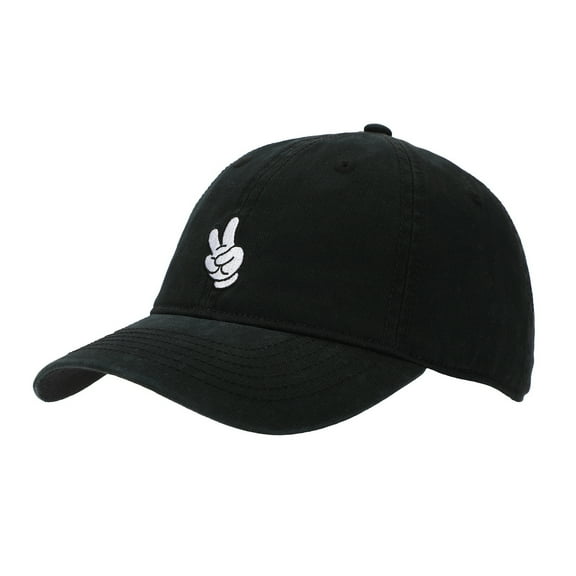 Disney Mickey Mouse Glove Black Unstructured Baseball Cap