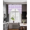 thumbnail image 4 of Purple Stripe Kitchen Curtains Swag Valance for Windows/Bathroom/Cafe, Abstract Art Modern Vertical Striped Rod Pocket Drape Panel Swag Curtain Valance for Bedroom/Living Room 55''x36'', 4 of 6