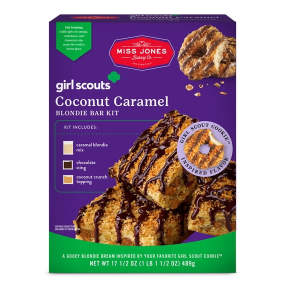 Miss Jones Baking Co. Girl Scouts Coconut Carmel Brownie Baking Kit