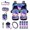 Dolphin Colorful Wave, variant on FOR U DESIGNS Horse Clouds Print Car Accessories Full Set of 15 Car Seat Covers Steering Wheel Cover Air Vent Storage Holder Seatbelt Strap Pad Cup Coasters Rear View Mirror Cover Keychain