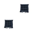 thumbnail image 3 of Inteprter Cojín de asiento de lino, transpirable, cuadrado, verano, Color sólido, que no se desvanece, sillón de oficina en casa, almohadilla Azul oscuro 2Conjunto, 3 of 6