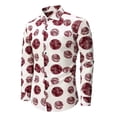 thumbnail image 4 of Zysthvn Long Sleeve Summer Shirt Men Vacation Casual Mens Tees Stretch Turn Down Collar Button Printed Lightweight Tops, 4 of 5