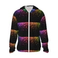 thumbnail image 1 of Balery Colorful Sparkling Sudadera ligera de manga larga con capucha y protección solar UPF 50+ para hombre y mujer, ideal para pesca y running-X-Large, 1 of 7