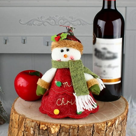 

Christmas Apple Bag Cartoon 3D Snowman Figure Zipper Apple Bag Candy Bag Christmas Decorations
