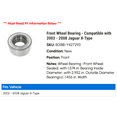 thumbnail image 2 of Front Wheel Bearing - Compatible with 2002 - 2008 Jaguar X-Type 2003 2004 2005 2006 2007, 2 of 2