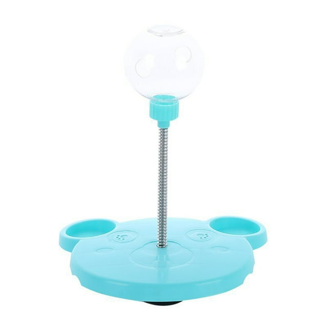 Comida Con Fugas para Gatos Juguete Alimentador Columpio Con Automático (azul Ordinario)