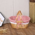 thumbnail image 3 of CreativeArrowy Wicker Picnic Basket with Double Folding Handles,Willow Picnic Hamper,Natural Hand Woven Easter Basket,Easter Eggs and Candy Basket,Bath Toy and Kids Toy Storage,Gift Packing Basket, 3 of 21