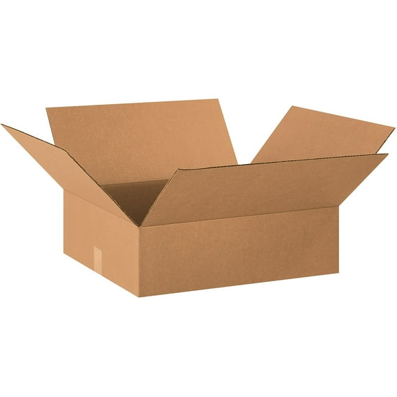 Box Partners Flat Corrugated Boxes 20" x 18" x 4" Kraft 25/Bundle 20184