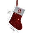 thumbnail image 3 of hulanddfd Christmas Stockings, 7.8*5.9in Sequin Christmas Stockings with 26 Letter,Red Initial Embroidered Xmas Cloth Stockings for Family Party Fireplace Tree Decoration(B), 3 of 6