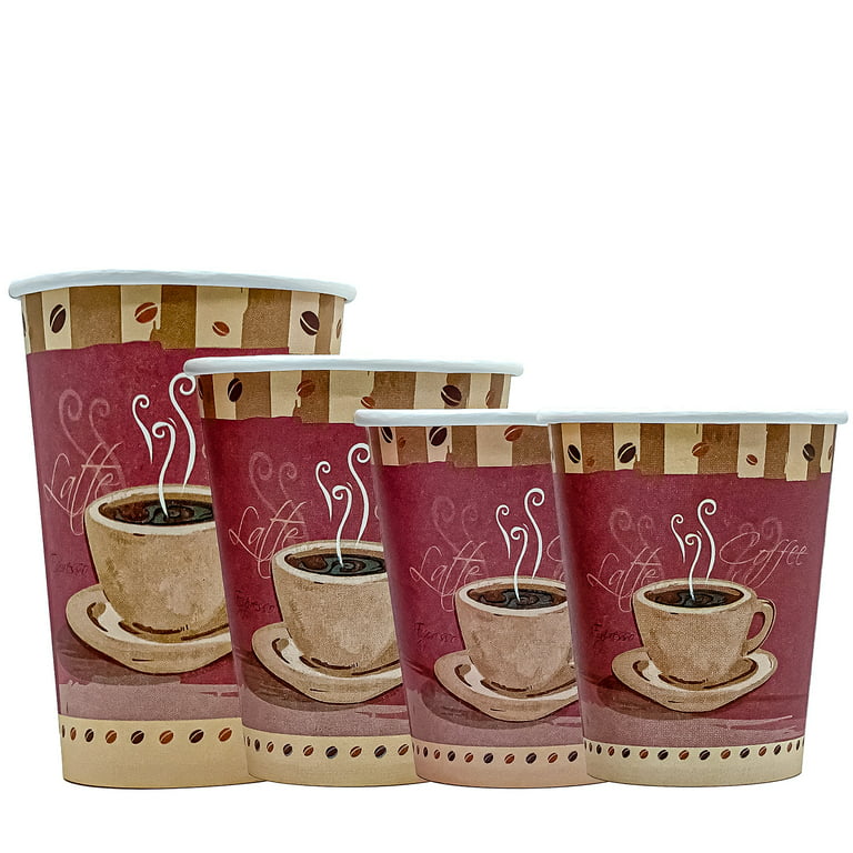 Choice 16 oz. Coffee Print Poly Paper Hot Cup - 1000/Case