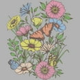 thumbnail image 2 of Junior's Lost Gods Nature and Butterflies Graphic Oversized T-Shirt, 2 of 2