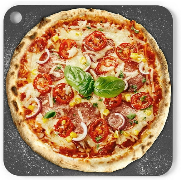 Chef Pomodoro Pizza Steel for Oven or BBQ Grill, Pre-Seasoned Baking Steel, High Quality and Durable Carbon Steel, Compatible with Ooni Koda 12, Square, 13 x 13 x ¼ Inches (33.0 x 33.0 x 0.6 cm)