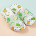 thumbnail image 3 of House Slippers Open Toe Quick Dry Fruit Pattern Shower Shoes Bathroom Slippers, 3 of 10