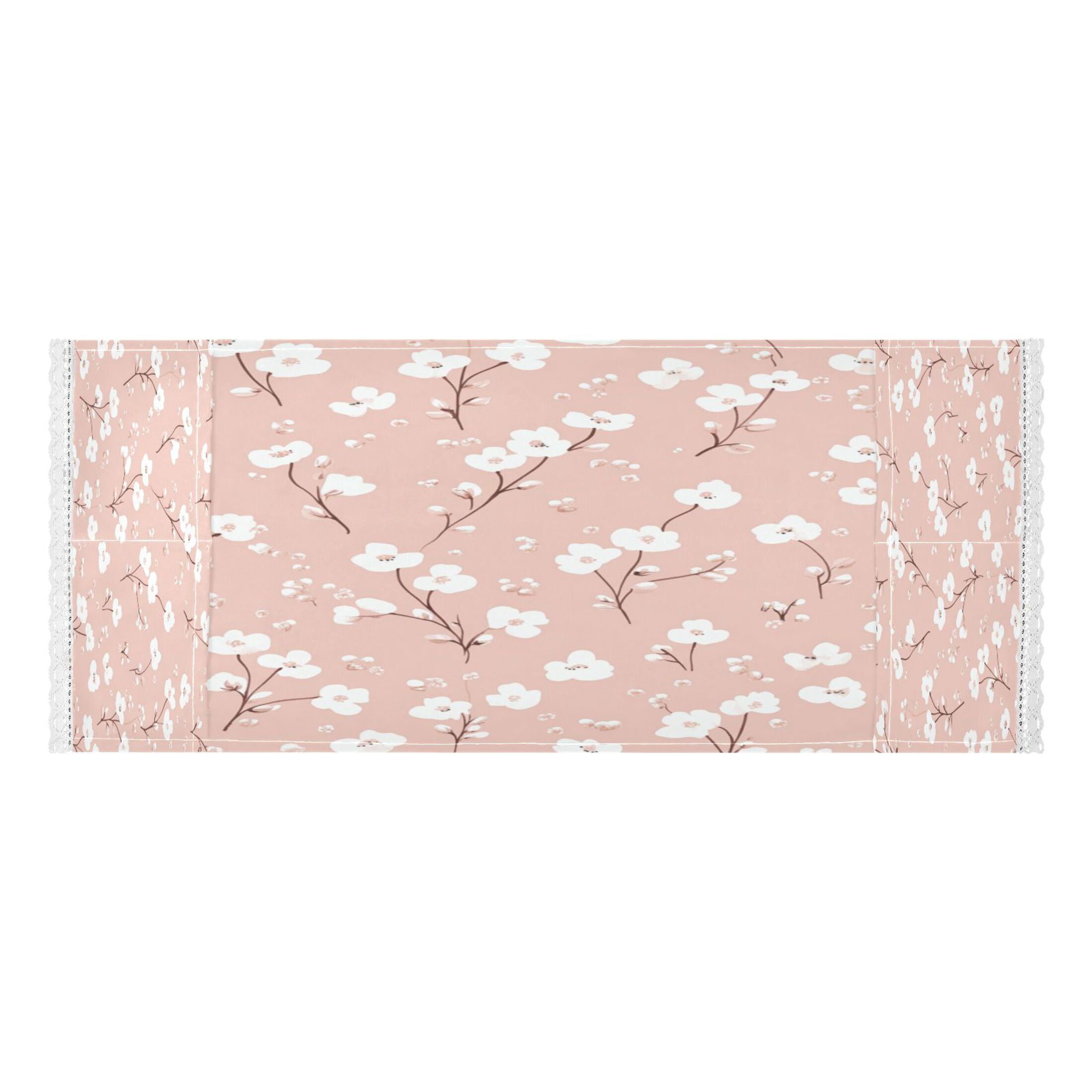 WOBOGO Pattern with Small White Flowers on Pink Background Washing Machine Cloth Dryer Refrigerator Top Cover Protective Non-Slip Mat For Kitchen Laundry