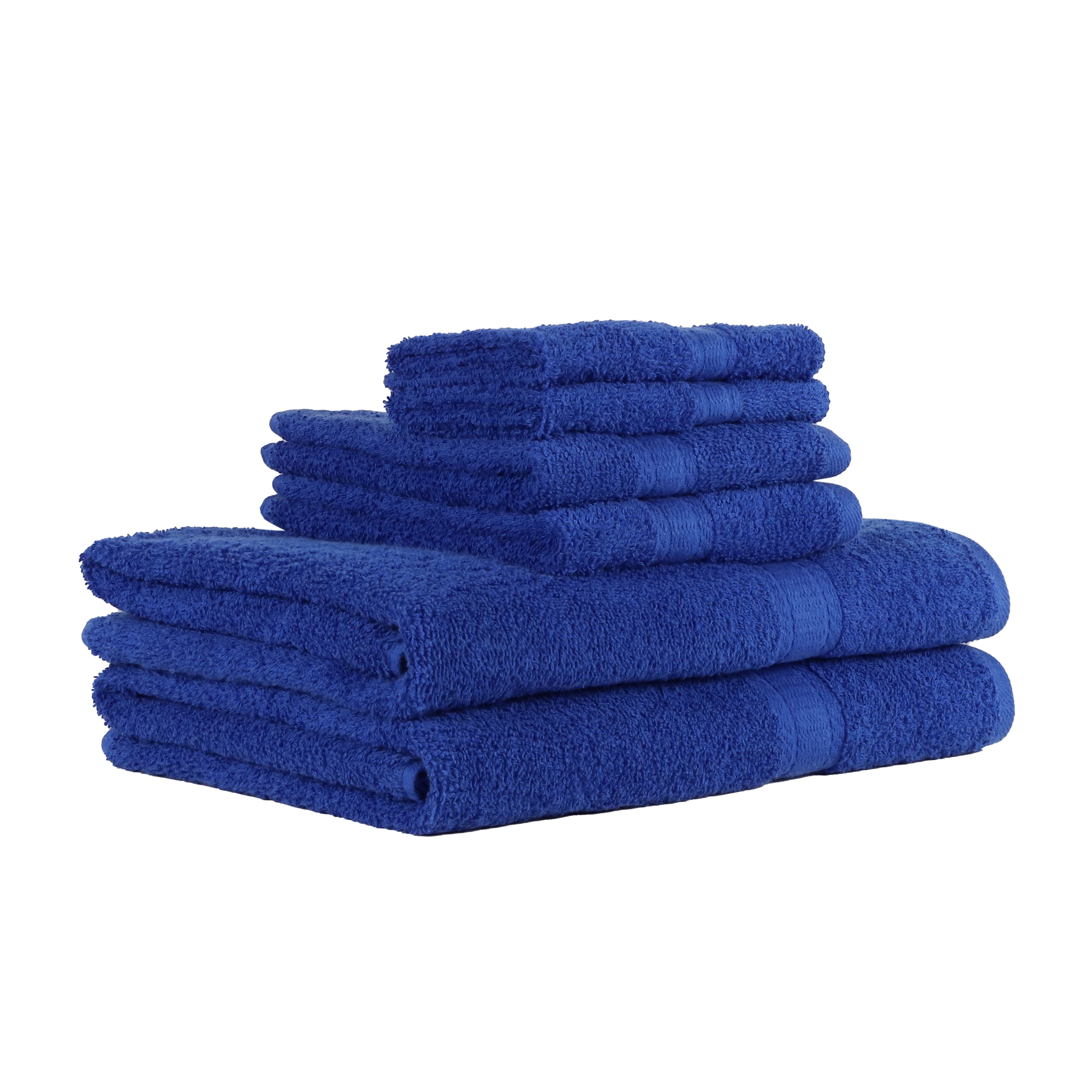 Mainstays Solid Adult 6 Piece Bath Towel Set Royal Spice Walmart