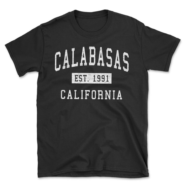 Calabasas California Classic Established Men s Cotton T Shirt