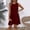 Wine, variant on Women's Summer Casual V-Neck Sleeveless Mini Dress Tie Shoulder Width Layered Ruffle Flowing A-line Skirt Short Skirt Pink S