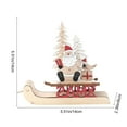 thumbnail image 3 of Adornos navideños, regalos navideños, trineo de madera navideño, reno, Papá Noel, decoración de mesa navideña dimensional, figura navideña rural creativa, adorno decorativo para el hogar, adornos de m, 3 of 6