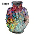 thumbnail image 4 of Sudadera con capucha con estampado 3D de fragmentos geométricos para hombre, sudadera con capucha de manga larga informal con patrón hipnótico de vértigo colorido, 4 of 4