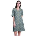 thumbnail image 1 of Moomaya Womens Night Shirt For Sleeping Printed Sleepwear Nightdress-S-XXL, 1 of 1