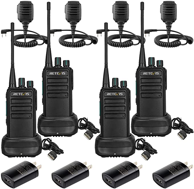Retevis RB29 Rechargeable Walkie Talkie 4 Pack Long Range Rugged