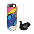 thumbnail image 2 of Sikiie Abstract Color Splash Print 18OZ Insulated Straw Cup, Portable Leak-proof Sports Water Bottle, Stainless Steel Water Cup Suitable for Home and Outdoor, 2 of 8