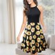 thumbnail image 2 of Vestido de ocio de impresión sin mangas con cuello halter de nueva moda para mujer Fridja  hjkh1817, 2 of 5