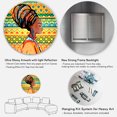 thumbnail image 5 of Designart 'African American Woman Portrait with Turban III' Modern Circle Metal Wall Art 36x36 - Disc of 36, 5 of 5