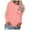 Pink4, variant on yillto Women Plus Size Tshirts Long Sleeve Shirts Casual Solid Color Crewneck Pullover Tunic Tops S-5xl