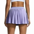 thumbnail image 3 of Pleated Tennis Skirts with Inner Shorts High Waist Golf Skorts for Women with Pockets Athletic Skorts Dreamy Purple L, 3 of 7