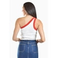 thumbnail image 3 of Top asimetrico de un hombro Juvenil, 0196 (Rojo) blanco G, 3 of 5
