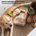 thumbnail image 2 of Furzzi Self Cleaning Slicker Brush - Skin Friendly Deshedding Grooming Tool for Dogs & Cats, Suitable for Shedding & Haired Pets, with Pet Supplies Accessories, Green, Small, 2 of 5