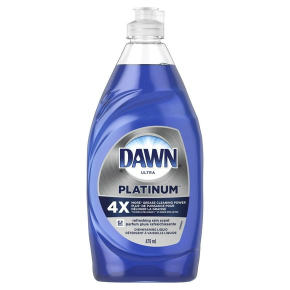 Détergent à vaisselle liquide Dawn Platinum, parfum Pluie rafraîchissante