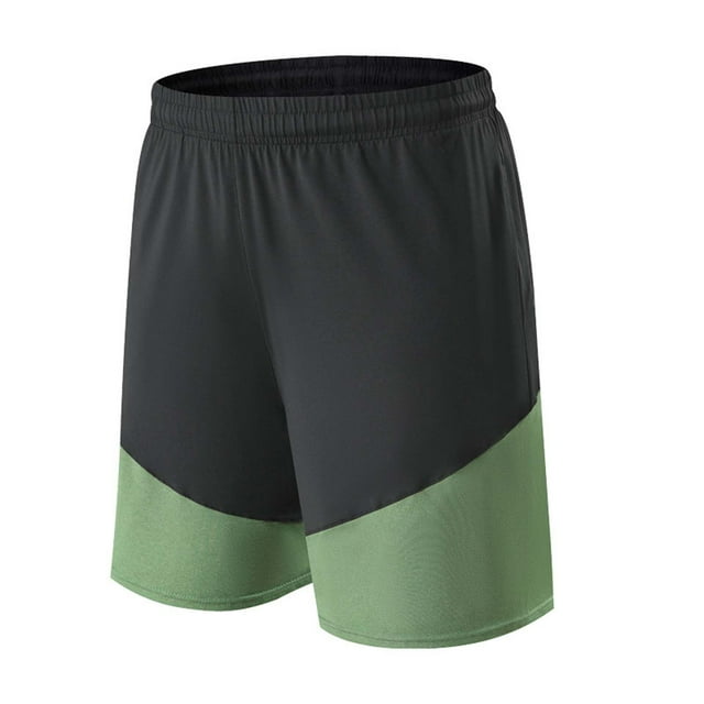 Dagugfen Workout Shorts for Men Drawstring Elastic Waist Slim Lightweight Comfy Color Block Casual Athletic Shorts for Basketball