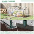 thumbnail image 4 of Portable Mini Greenhouse - 47" Clear Steel Frame Garden Tunnel for Patio, Balcony & Backyard Planting with 2 Windows, 4 of 7