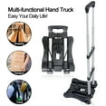 thumbnail image 5 of Sutekus Folding Hand Truck and Dolly 110-lbs Lightweight Portable Luggage Cart for School Travel Office Moving, Black, 5 of 6